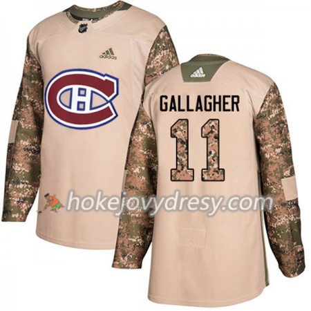 Pánské Hokejový Dres Montreal Canadiens Brendan Gallagher 11 Adidas 2017-2018 Camo Veterans Day Practice Authentic